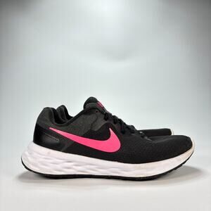 Nike Revolution 6 Black Running Shoes Sneakers Lace Up DC3729-002 Women's Size 8